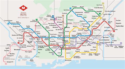 Mapa Del Metro De Barcelona