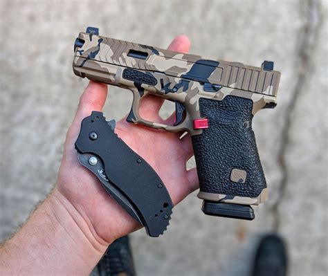 Glock 19 With Custom Frame Work And Arid Camo Oc Rgunporn