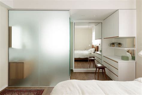 Frosted Glass For Room Divider Small Bedroom Interior Glass Room