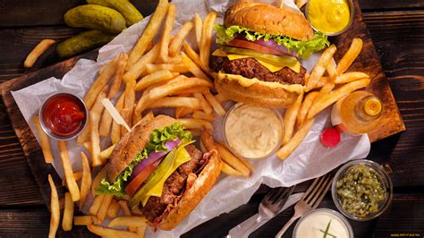 Fondos De Pantalla Comida Patatas Fritas Hamburguesa Carne