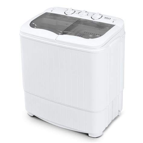 Gray Della 9kg Portable Mini Compact Twin Tub Washing Machine Washer