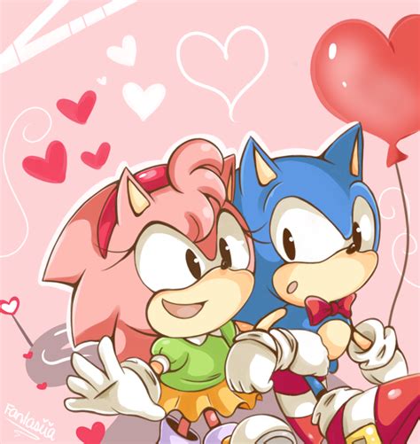 Sonic And Amy Sonic And Amy Fan Art 29284285 Fanpop