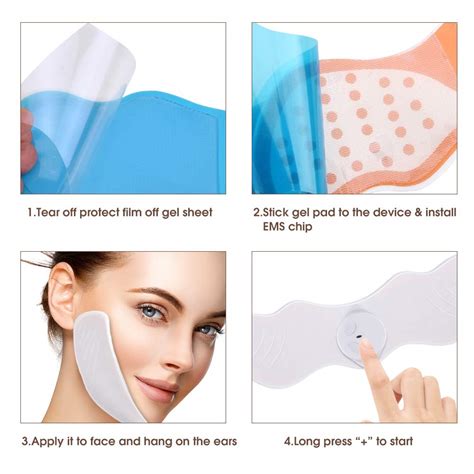 Buy Electric Facial Slimming Lifting Massage Pad Double Chin Removal V Shape Face Belt Patch