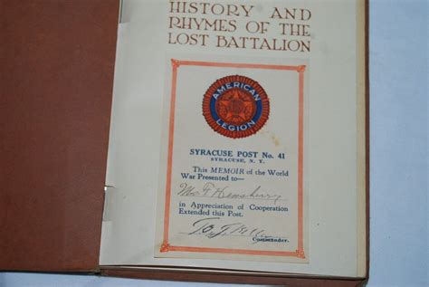 Wwi History And Rhymes Of The Lost Battalion By Buck Private Mccollum Ebay