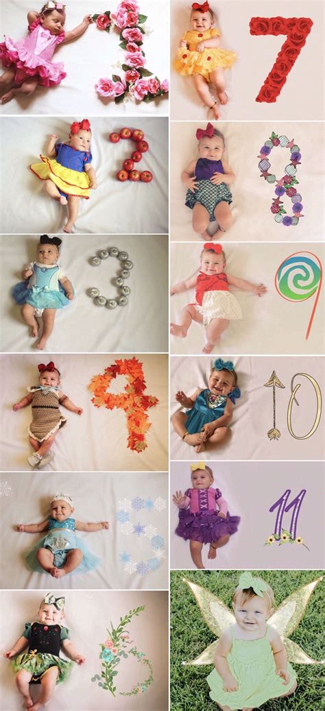 Monthly Milestone Photos Baby Photoshoot Girl Baby Girl Photography