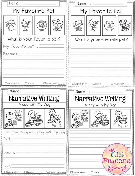 First Grade Writing Prompts Worksheets
