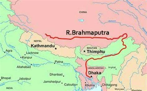 Brahmaputra River Map Start To End