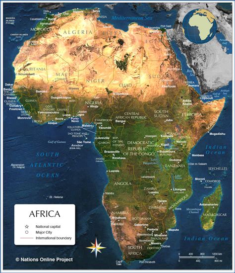 Africa is the most underprivileged and immature continent on the planet. Map of Africa - Countries of Africa - Nations Online Project