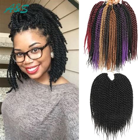 10 Senegalese Twist Hair Crochet Braids Curly Havana Mambo Twist Crochet Braid Hair Freetress