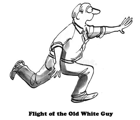 Cartoon Old Man Running Away Stock Vector Illustration Of Thinking