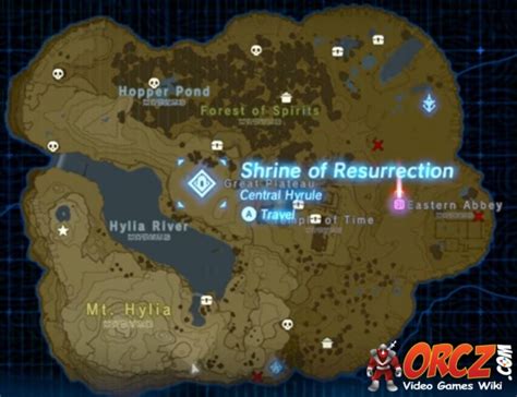Breath Of The Wild Map Shrine Of Resurrection The Video