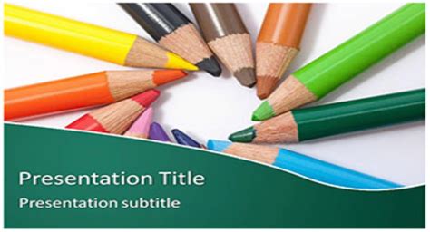 Free Color Pencils Powerpoint Template And Themes