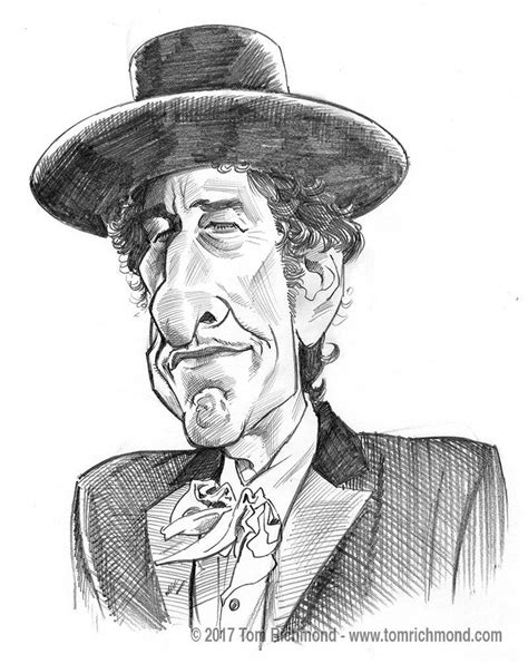 Bob Dylan Caricature Unique Illustration By Artist Name