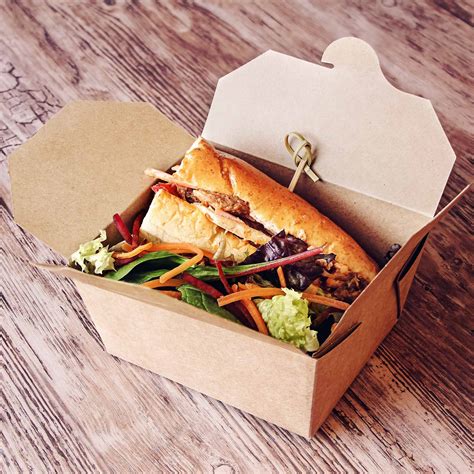 Kraft Compostable Hot Food To Go Takeaway Box 125x115mm
