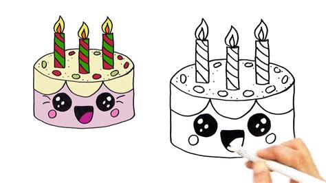 How to draw a birthday cake easy step by step drawing. Birthday Cake Drawing at GetDrawings | Free download