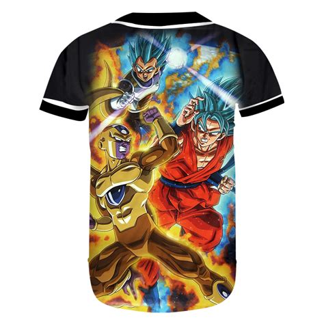 Maybe you would like to learn more about one of these? Dragon Ball Z Goku Blue VS Frieza Gold Baseball Jersey - Shop DBZ Clothing & Merchandise