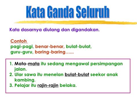 Learn vocabulary, terms and more with flashcards, games and other study tools. Bahasa Melayu Study Notes: Kata Ganda-Slide