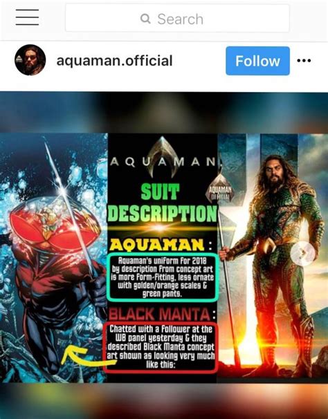 Other Aquaman 2018 Suit Description Via The Aquamanshrine Rdc