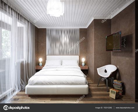 Urban Contemporary Modern Small Bedroom Interior Design Stock Photo By