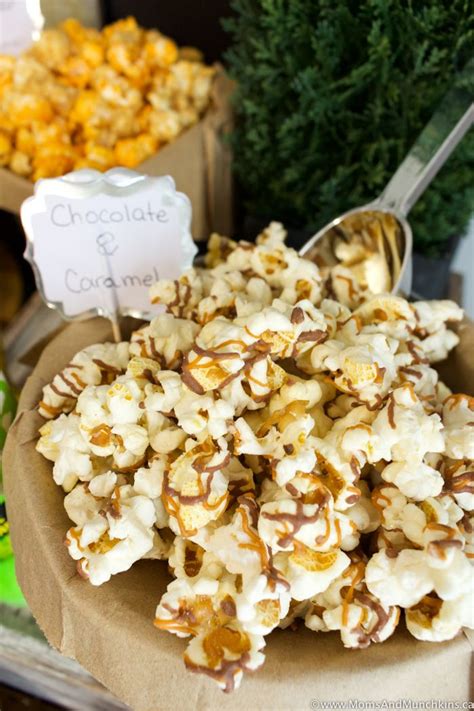 Popcorn Bar Ideas For A Buffet Moms And Munchkins Popcorn Bar Fun