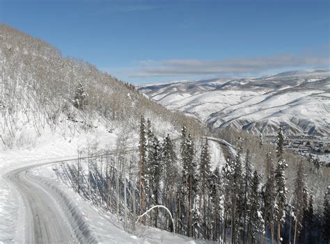 Free Winding Road In The Snow Stock Photo