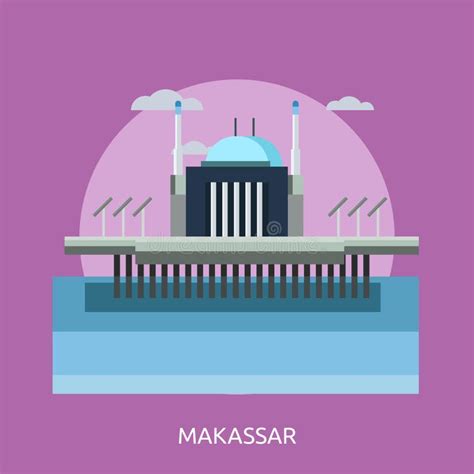 Makassar City Republic Of Indonesia Sulawesi Island Map Vector