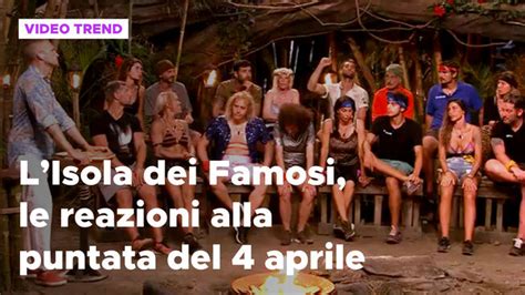 L Isola Dei Famosi Le Reazioni Alla Puntata Del Aprile L Isola Dei Famosi Video Mediaset