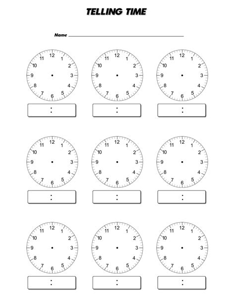 Blank Clock Faces Templates Activity Shelter Printable Blank Templates