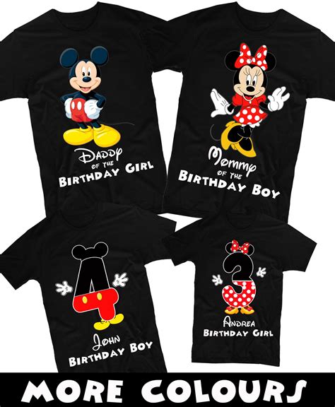 Mickey Mouse Shirt Mickey Mouse And Minnie Mouse Birthday Etsy