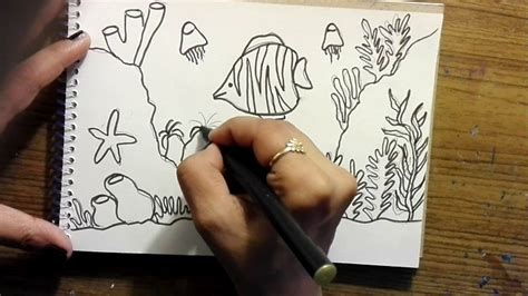 How To Draw Underwater World Easy For Kids
