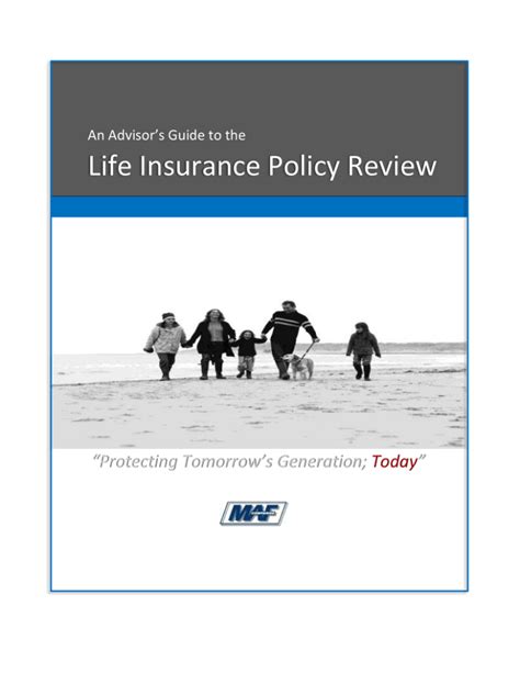 Advisor Guide To The Life Insurance Review