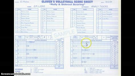 Keeping Score For Volleyball Youtube