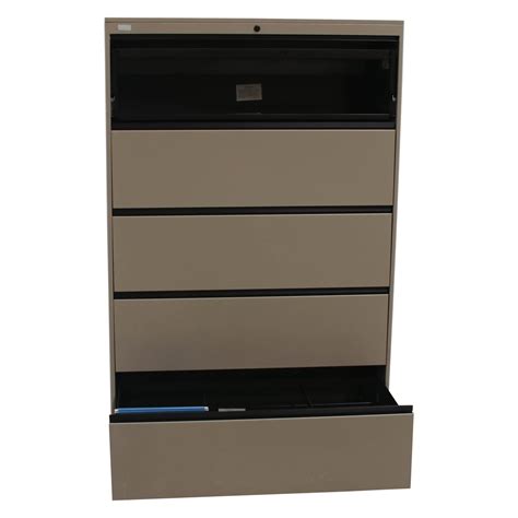 trendway 5 drawer used 42 inch lateral file putty national office interiors and liquidators