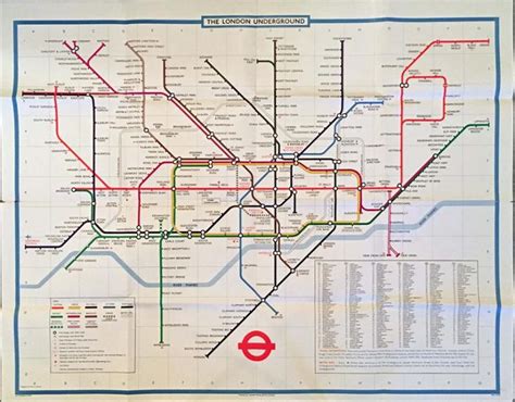 1977 London Underground Quad Royal Poster Map Designed By Paul Garbutt