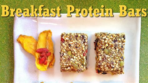 Raw Vegan Breakfast Protein Bars Recipe Youtube