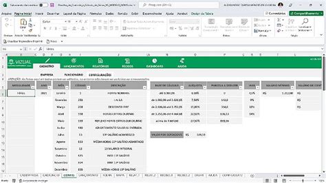 Planilha De Controle E Cálculo De Férias Em Excel 60 Vizual