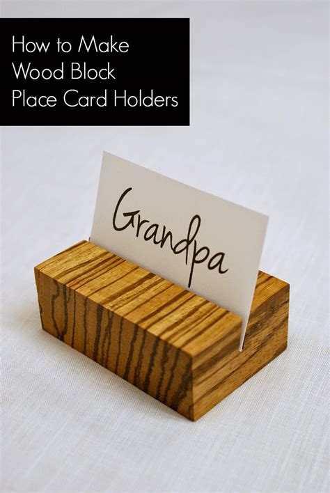 Fifty Two Weekends Of Diy How To Make Wooden Place Card