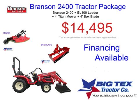 Tractors Packages Deals In Texas Branson Mahindra Kioti Ls