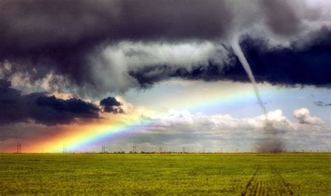 Photographer Captures Incredible Moment Tornado Appears At Same Time As