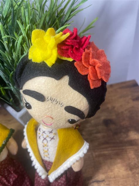 Frida Kahlo Doll Felt Doll Handmade Felt Plushies Etsy