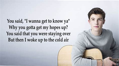 Shawn Mendes Where Were You In The Morning Lyrics Youtube