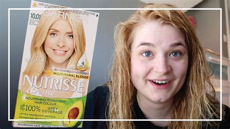 Temporary strawberry blonde hair dye garnier nutrisse hair dye. BOX DYE BLONDE | Garnier Nutrisse 10.01 - YouTube