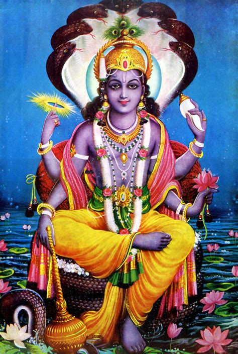 Vishnu Everywhere — Fourth Element In Lord Vishnu Hand Is A Lotus