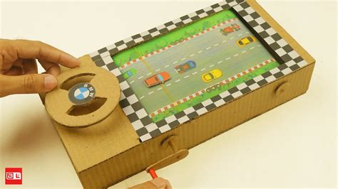 How To Make Car Racing Desktop Game From Cardboard Youtube