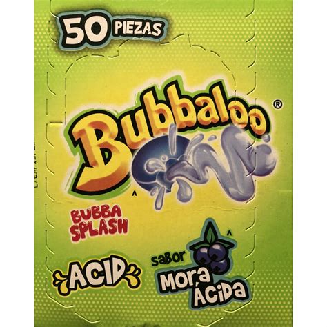 Bubbaloo Bubble Mora Azul Acid Gum 50 Piece Volt Candy