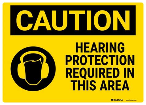 Caution Sign Hearing Protection Required