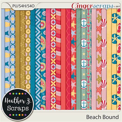 Gingerscraps Bundled Goodies Beach Bound Bundle By Heather Z Scraps