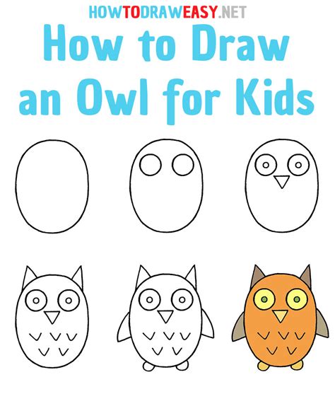 How To Draw An Owl For Kids How To Draw Easy