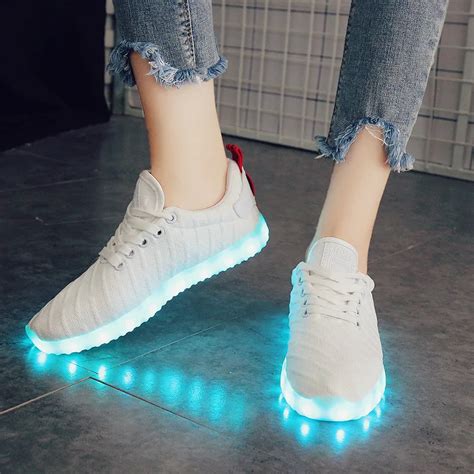 Yeafey Glowing Illuminated Sneakers Led Light Luminous Casual Shoes 7