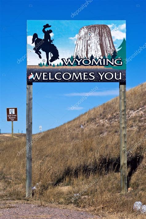 Wyoming Welcome Sign Stock Photo By ©rcarner 1986534